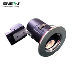 Pack of 5 Units - GU10 Downlight Fitting Fire Rated for Recessed Mounting SN Chrome Bezel