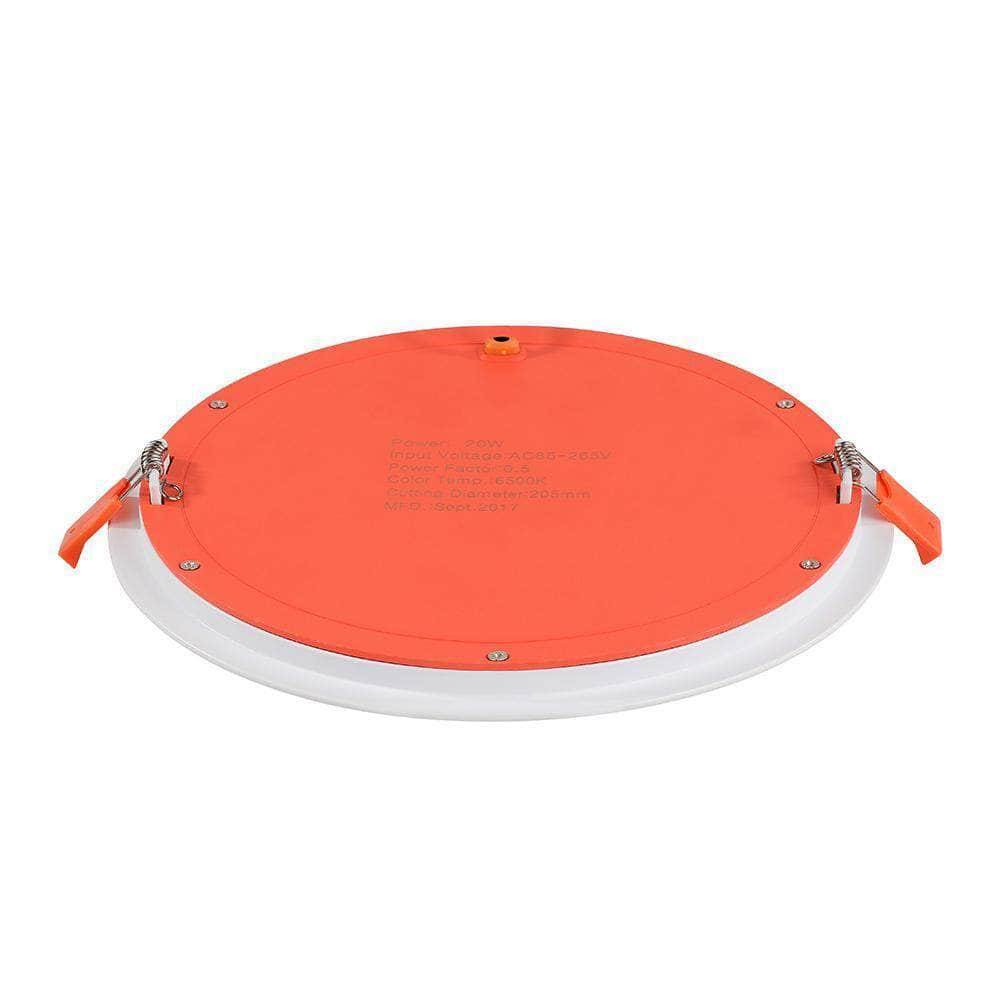 22W Round LED Recessed Panel Ceiling Downlight 6000K 220mm, PRORANGE (Pack of 5) - ENER-J Smart Home