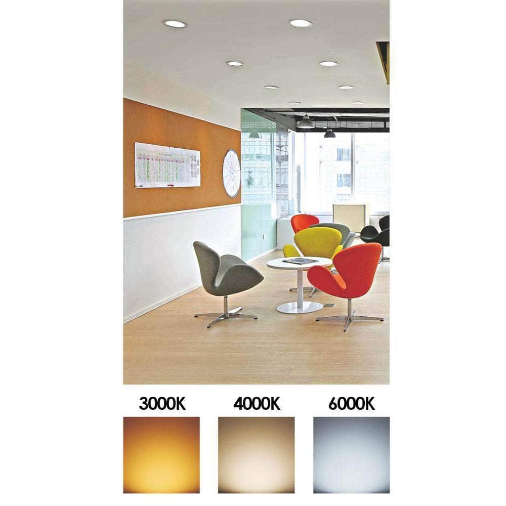 22W Round LED Recessed Panel Ceiling Downlight 6000K 220mm, PRORANGE (Pack of 5) - ENER-J Smart Home