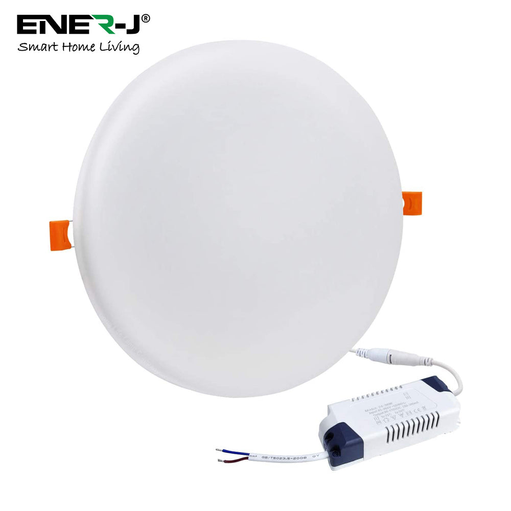 Pack of 4 18W Frameless Recessed-Surface Super LED Panel Downlights, 6000K, 105mm, Round, 2 Years Warranty