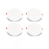 Pack of 4 24W Frameless Recessed-Surface Super LED Panel Downlights, 105mm, Round, 2 Years Warranty