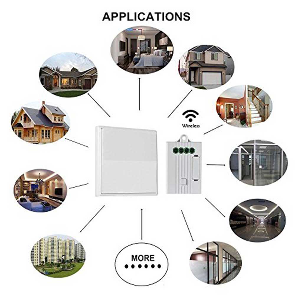 ENERJ 1-Gang Wireless Kinetic Switch & 100W WiFi Dimmable Receiver Kit, White