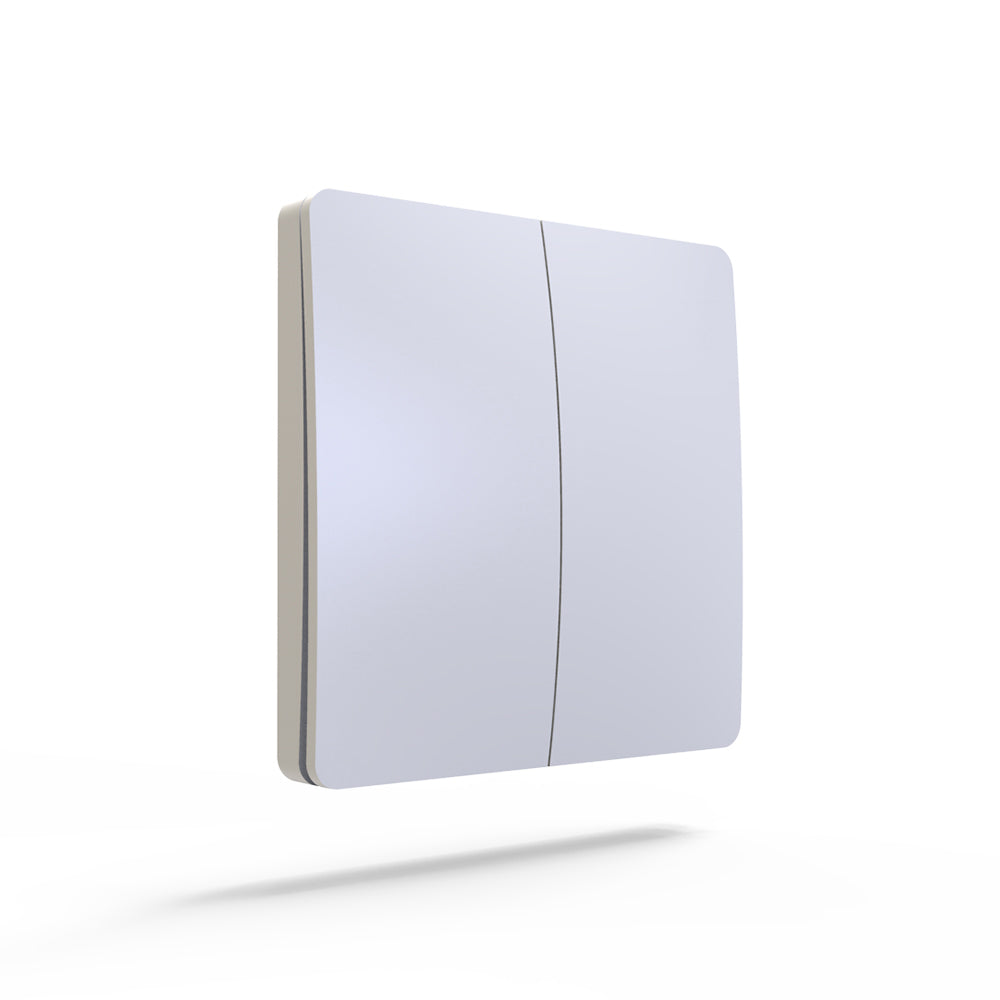 2 Gang Wireless Kinetic Switch, Wireless, and Battery-Free, Highly Energy Efficient, White Body PRO RANGE