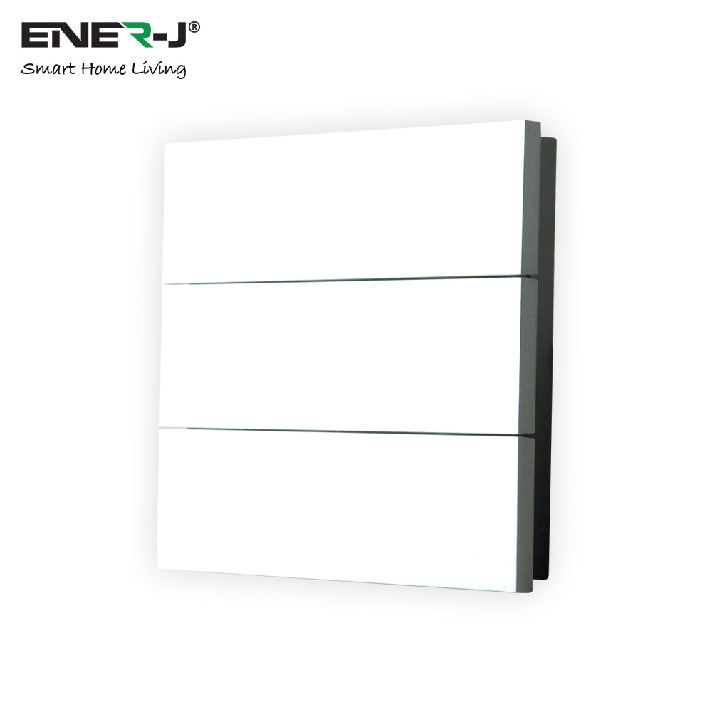 ENER-J 6 Gang Wireless Kinetic Switch, On/Off Wall Switch + 6 Circuit RF WIFI Receiver Max Load 16Ax2 + 10Ax4, 6 Circuits