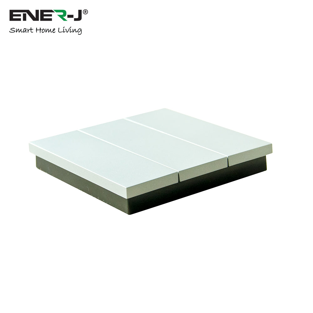 ENER-J 6 Gang Wireless Kinetic Switch, On/Off Wall Switch + 6 Circuit RF WIFI Receiver Max Load 16Ax2 + 10Ax4, 6 Circuits