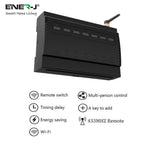 ENER-J 6 Gang Wireless Kinetic Switch, On/Off Wall Switch + 6 Circuit RF WIFI Receiver Max Load 16Ax2 + 10Ax4, 6 Circuits