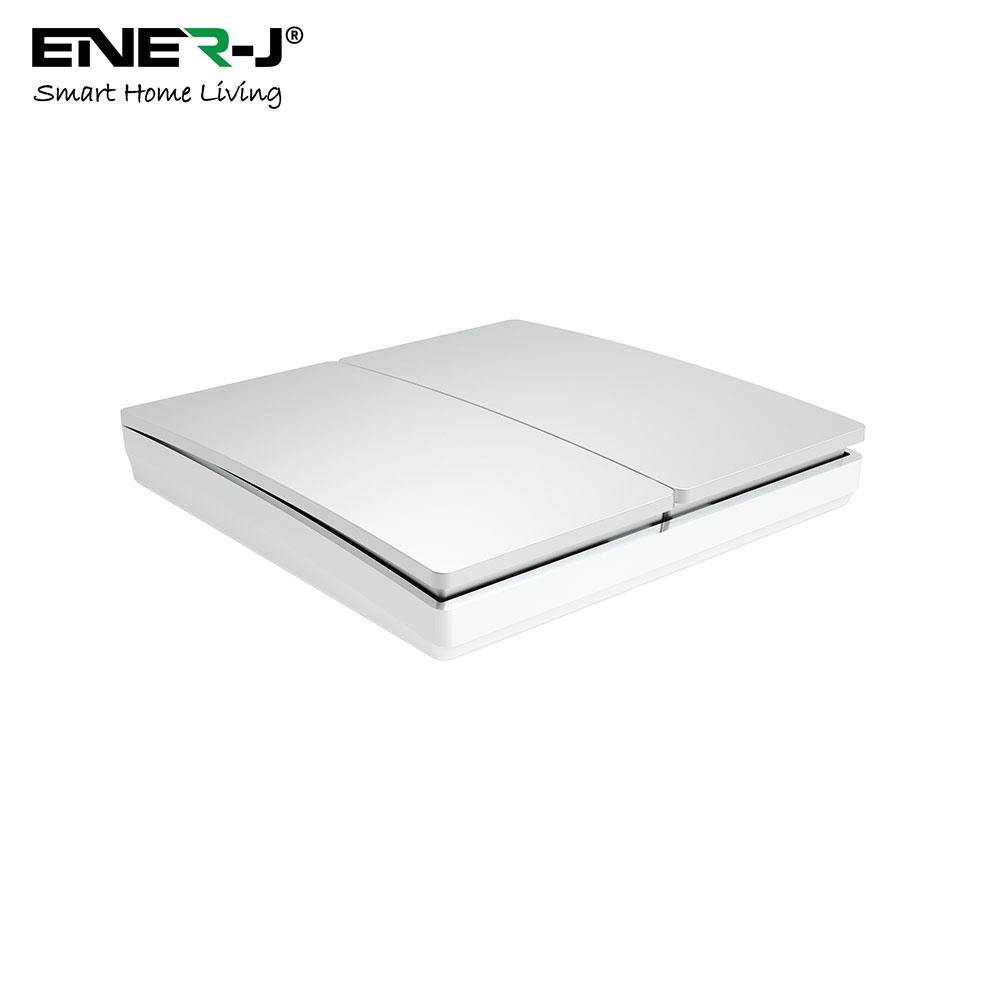 ENERJ 2 Gang Wireless Kinetic Switch ECO RANGE, Silver Body - ENER-J Smart Home