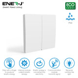 ENER-J Wireless Kinetic 2 Gang Switch Eco Series (White body)