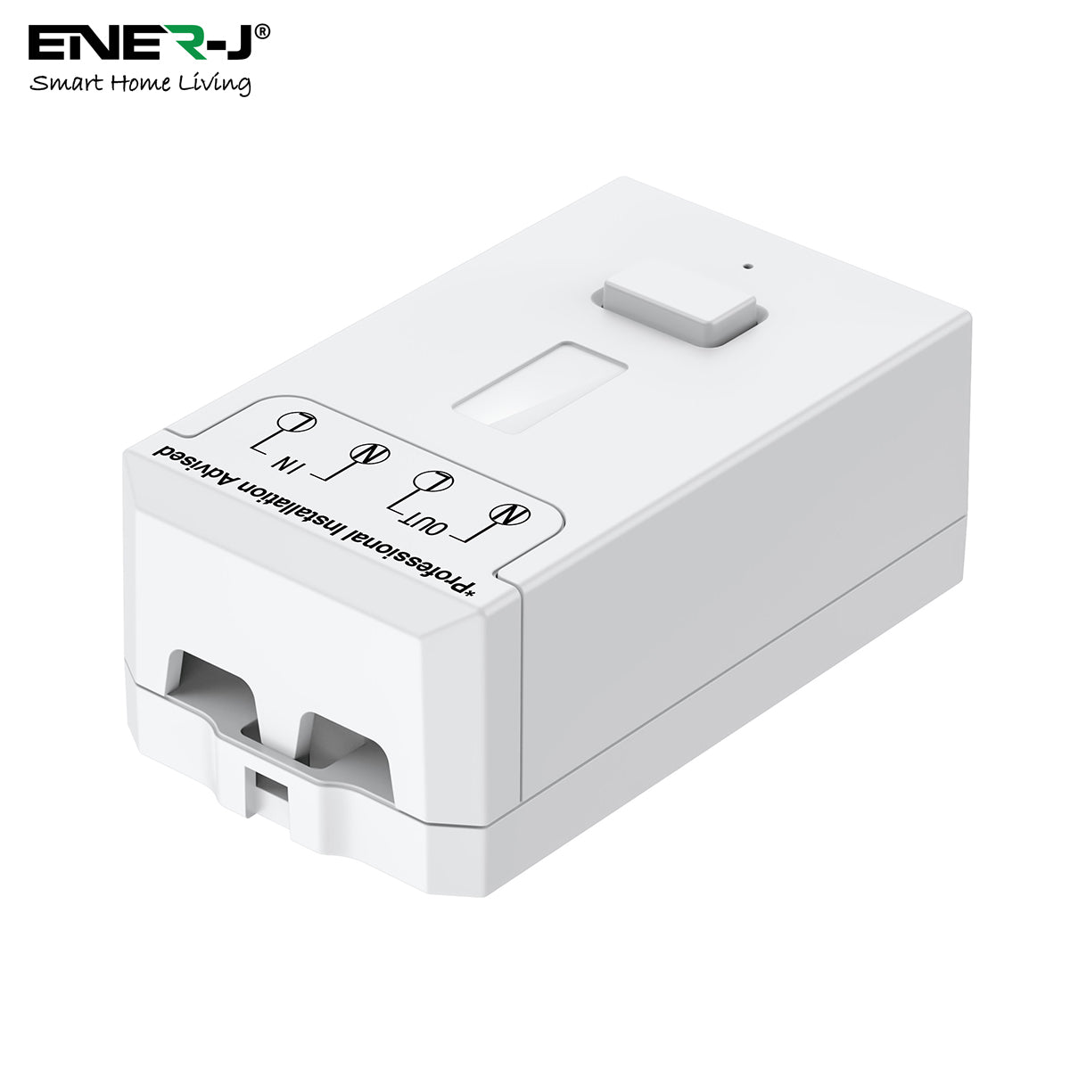 ENER-J Mini FOB Wireless Switch 1 Gang, Black  for ECO RANGE + 500W RF Receiver
