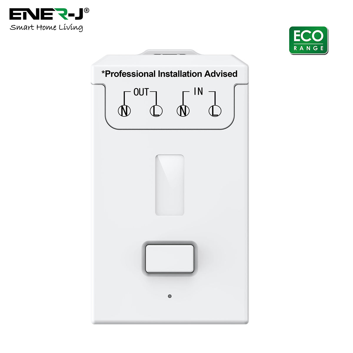 Enerj 2 Gang Wireless Kinetic Switch, White with 2 Non Dimmable 5A RF Receiver Eco Range
