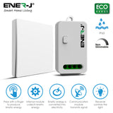 ENERJ 1 Gang Wireless Kinetic Switch + 100W RF+WiFi Dimmable Receiver Bundle Kit - ENER-J Smart Home
