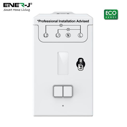 ENER-J 2 ways Wireless Receiver, 5Ax2 on/off RF433mhz + WiFi Non Dimmable