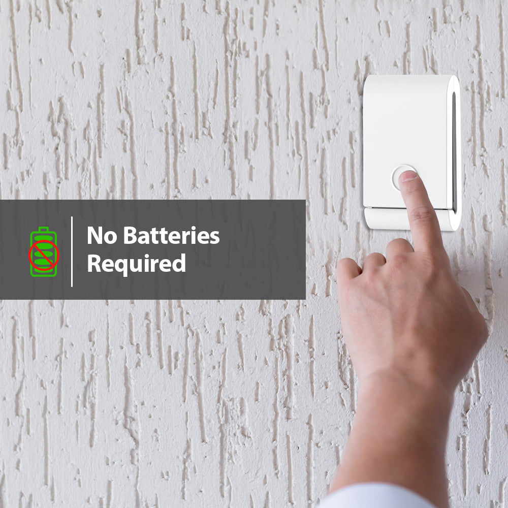 Self-Powered Wireless Kinetic Door Bell with Plug in Chime