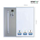 1195x595mm & 720W Infrared Heating Panel with built in RF Receiver for Thermostat - ENER-J Smart Home
