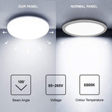 24W Frameless Recessed-Surface Super LED Panel, 105mm, Round (pack of 4) - ENER-J Smart Home