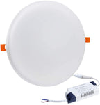 24W Frameless Recessed-Surface Super LED Panel, 105mm, Round (pack of 4) - ENER-J Smart Home