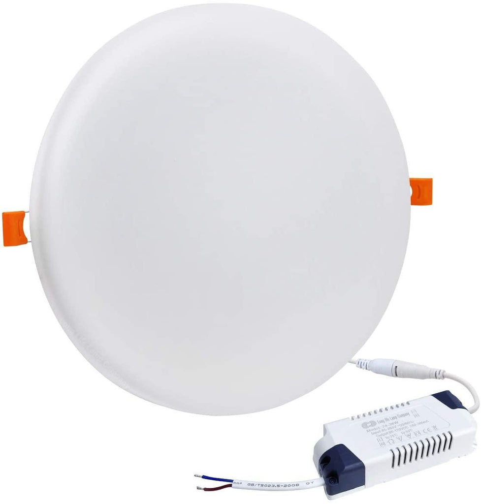 24W Frameless Recessed-Surface Super LED Panel, Round (pack of 4)