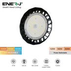 200W Pro UFO High Bay Light, 160 Lm/Watt, Power Adjustable (200W-160W-120W), CCT Adjustable, 1 Meter Output Cable, IP65, 5 Years Warranty