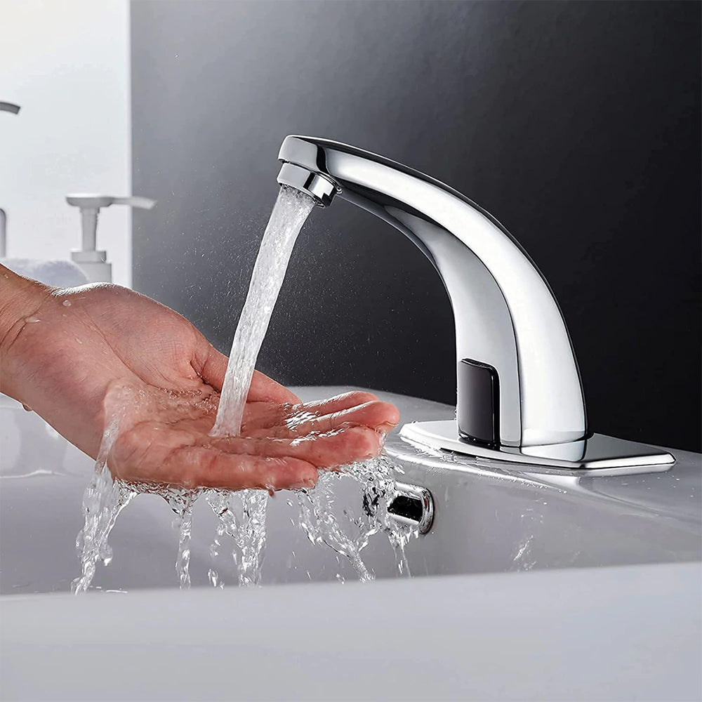 Touchless Faucet High Quality Tap, Motion Infrared Sensor Cold and Hot Water, Automatic Basin Mixer Waterfall for Bathroom Sink Auto Water Faucet
