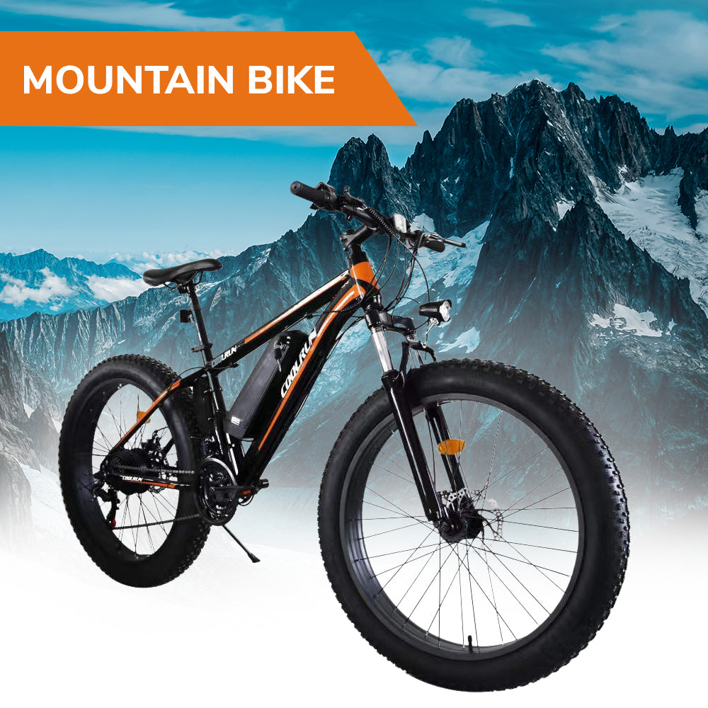 ENER-J 26” Electric Mountain Snow Bike - Fat Tire Bicycle 250W