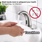Ener-J Touchless Motion Sensor Faucet with LED Temperature Display, 360 Degreesâ Pull-Out Spray, 3 Flow Modes, Cold & Hot