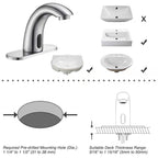 Ener-J Touchless Motion Sensor Faucet with LED Temperature Display, 360 Degreesâ Pull-Out Spray, 3 Flow Modes, Cold & Hot