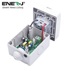 ENER-J Smart WiFi Weatherproof Outdoor Socket, IP55 Waterproof 13A Single Plug, App & Voice Control with Alexa/Google, Remote Timer & Automation