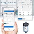 ENER-J Smart WiFi Weatherproof Outdoor Socket, IP55 Waterproof 13A Single Plug, App & Voice Control with Alexa/Google, Remote Timer & Automation