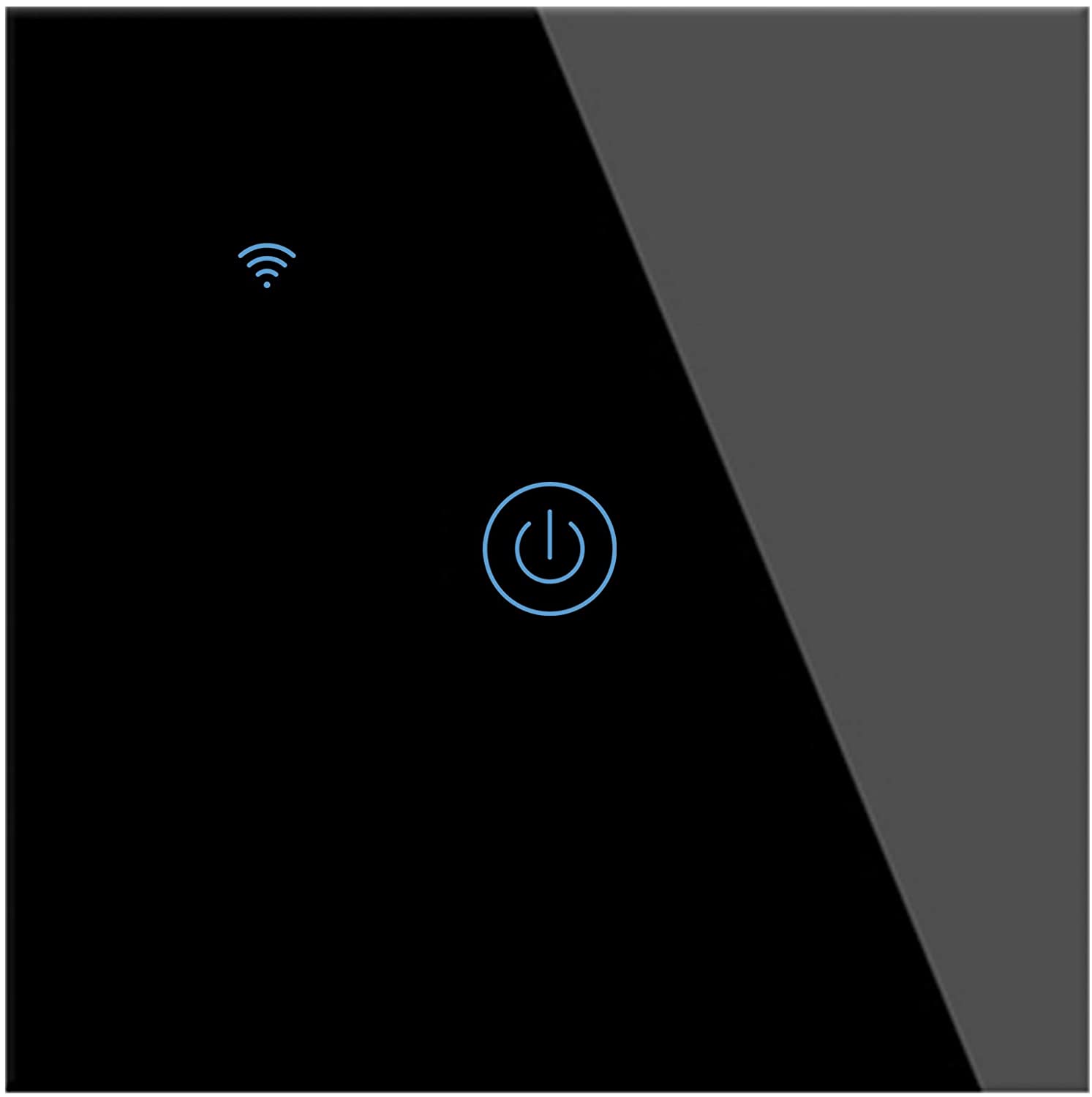 Smart touch light switch black WiFi Alexa light switch UK glass panel no neutral required