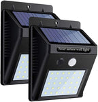 Solar Motion Sensor Wall Lights Waterproof, Super Bright, Wireless, Ideal for Garden Fence Yard Patio Pathway Driveway (2 Pack) - ENER-J Smart Home